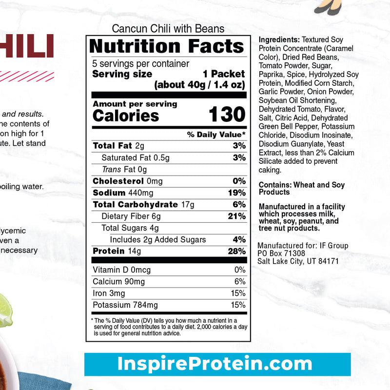 Inspire Cancun Chili - 14g Protein by Bariatric Eating