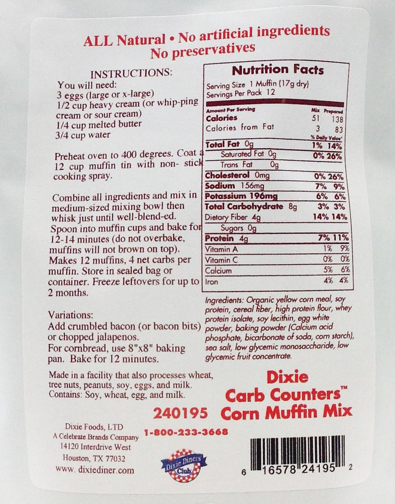 Dixie USA Carb Counters Muffin Mix