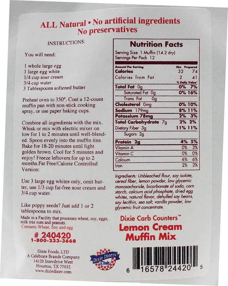 Dixie USA Carb Counters Muffin Mix