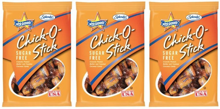 Atkinson's Sugar Free Chick-o-Stick Candy 3.75 oz. bag