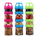 4 Compartment Twist Lock, Stackable, Leak-Proof, Food Storage, Snack Jars & Portion Control Lunch Box by BariatricPal 