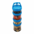 4 Compartment Twist Lock, Stackable, Leak-Proof, Food Storage, Snack Jars & Portion Control Lunch Box by BariatricPal 