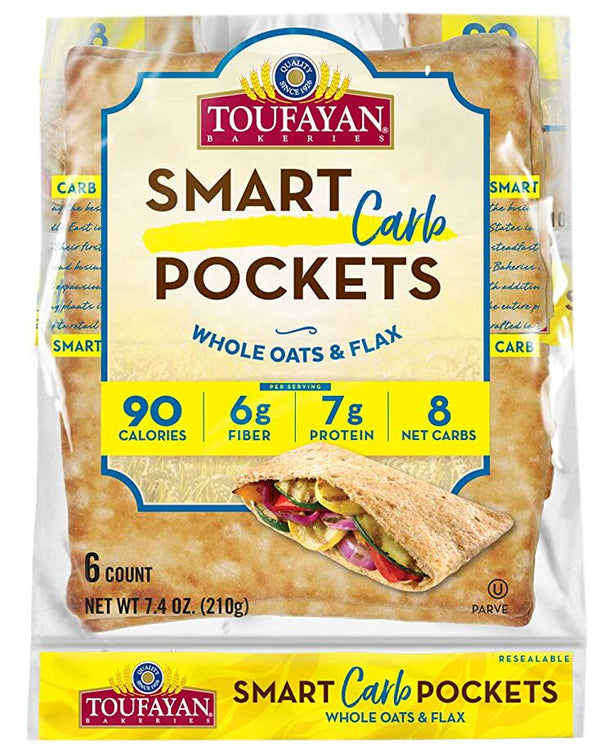 Toufayan Bakeries Smart Carb Pockets 6 pack 