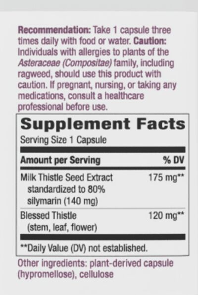 Nature's Way Milk Thistle 60 vegan capsules 