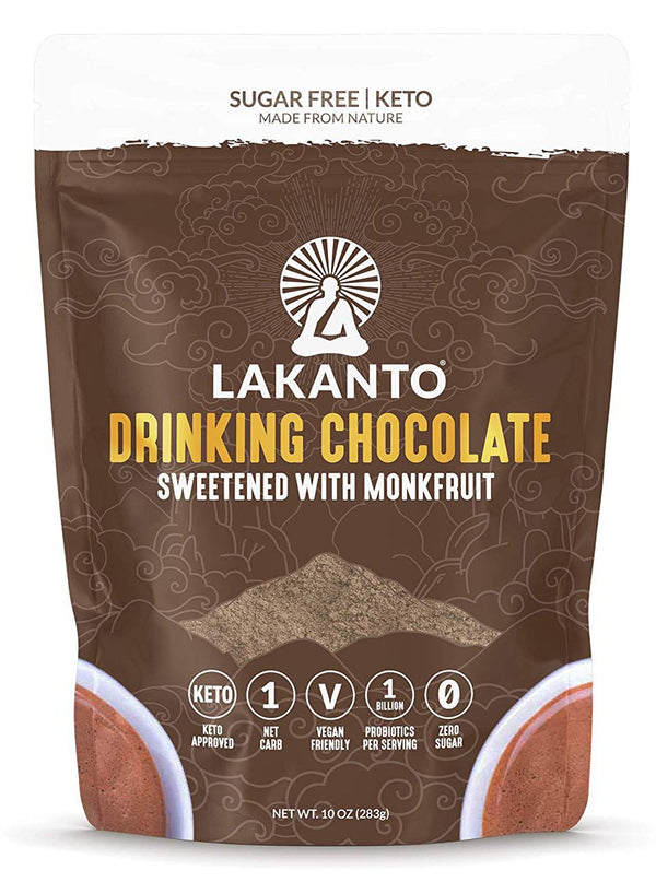 Lakanto Sugar Free Drinking Chocolate, Monkfruit Sweetened 10 oz 