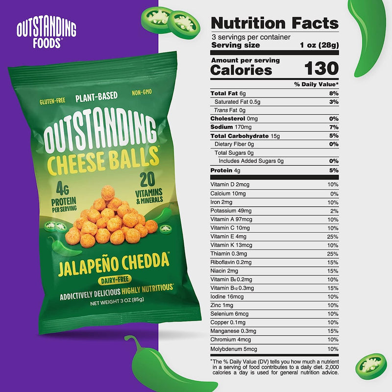 Cheese Balls by Outstanding Foods - Plant Based & Dairy-Free! 