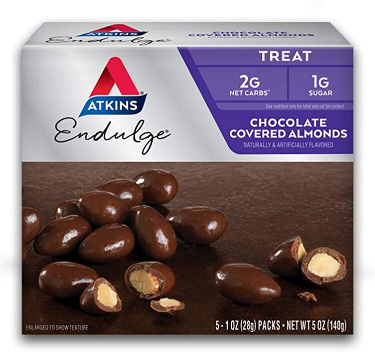 Atkins Nutritionals Endulge Chocolate Covered Almonds 5 packs