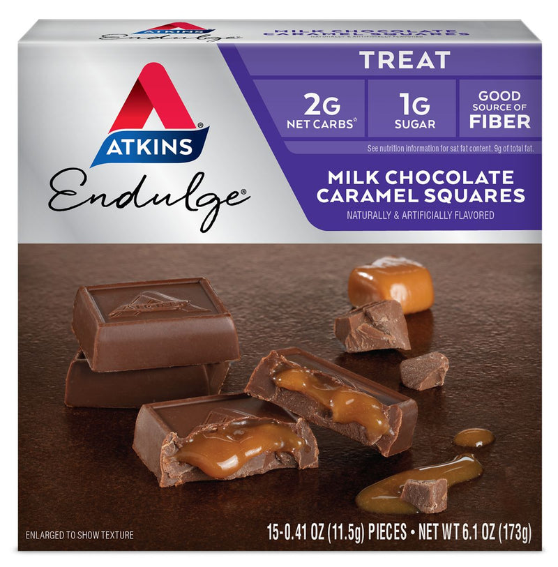 Atkins Nutritionals Endulge Squares, Milk Chocolate Caramel 6.1 oz.