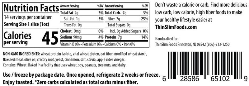 ThinSlim Foods Love the Taste Zero Carb Bread