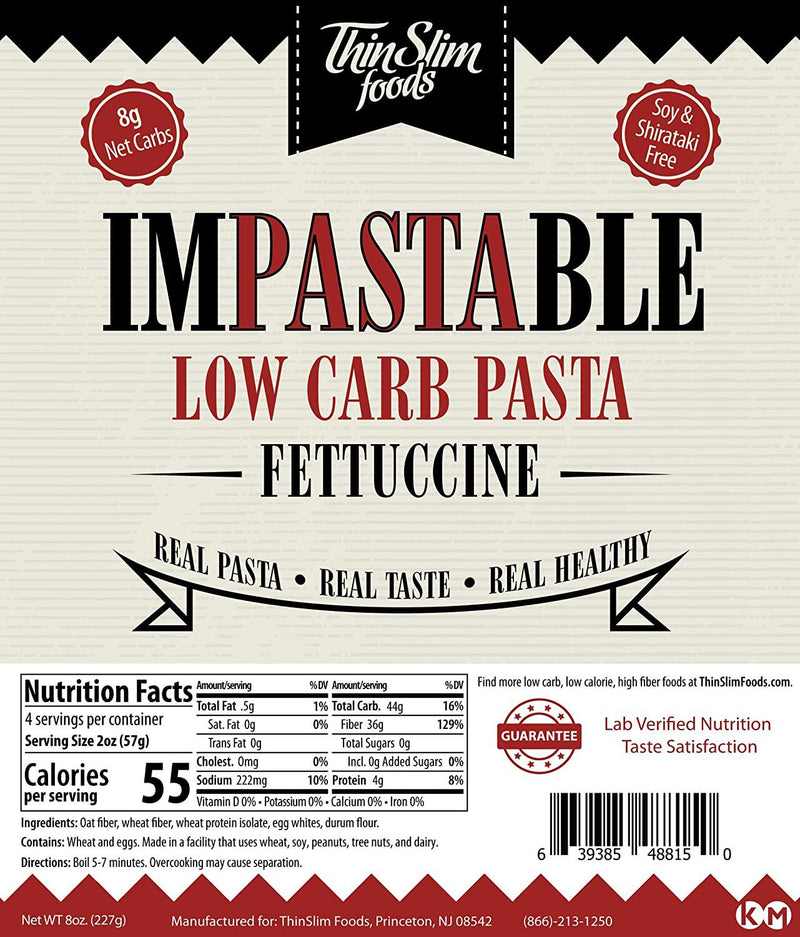 ThinSlim Foods Impastable Low Carb Pasta