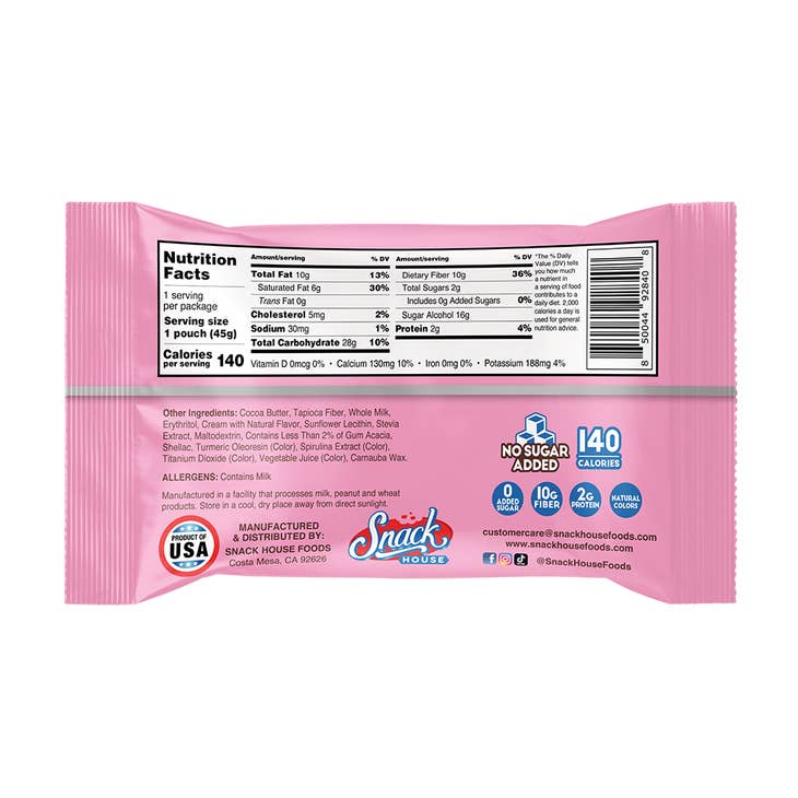 Snack House Mommies Sugar Free White Chocolate Candy with Peanuts, 45g(1.59 oz) bag