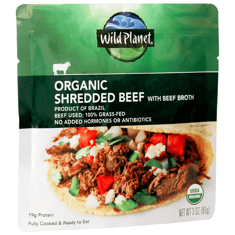 Wild Planet Organic Shredded Beef with Beef Broth