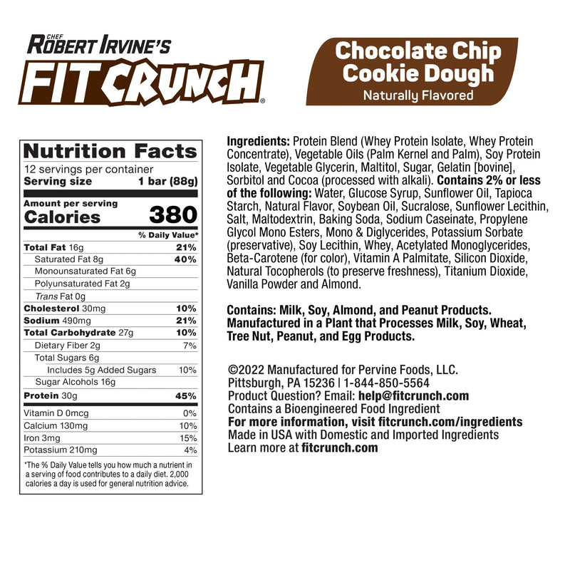 Robert Irvine's Fit Crunch Whey Protein Baked Bar