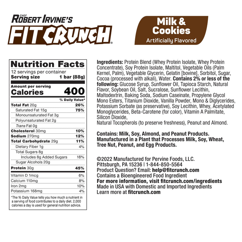 Robert Irvine's Fit Crunch Whey Protein Baked Bar