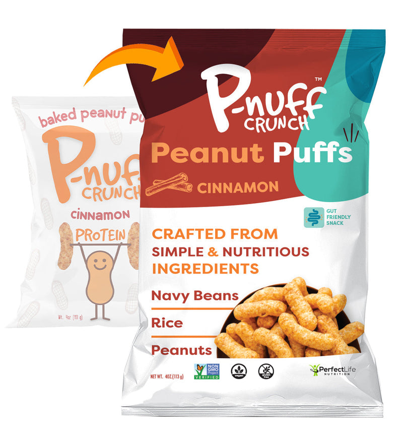 Baked Peanut Puff Snack by P-Nuff Crunch - Cinnamon 