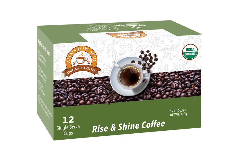 Alex's Low Acid Organic Coffee™ K-Cups - Rise & Shine