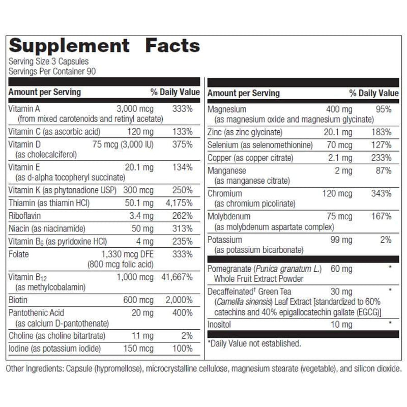 Bariatric Advantage Ultra Multivitamin Formula Capsules - Iron Free 