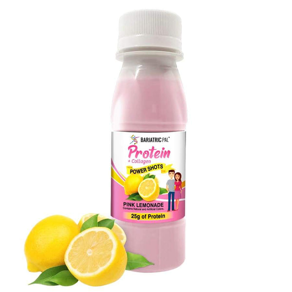 BariatricPal 25g Whey Protein & Collagen Power Shots - Pink Lemonade - Protein Shots