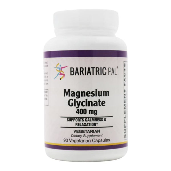 BariatricPal Magnesium Glycinate (400mg) Vegetarian Capsules - Supports Calmness & Relaxation