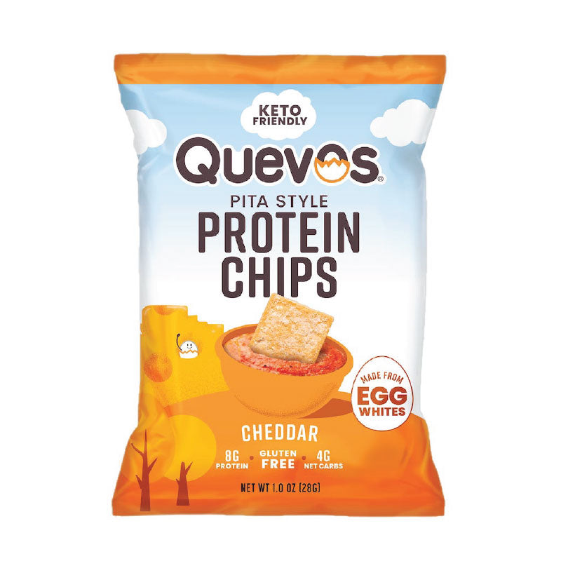 Quevos Keto Friendly Pita Style Protein Chips 1 oz