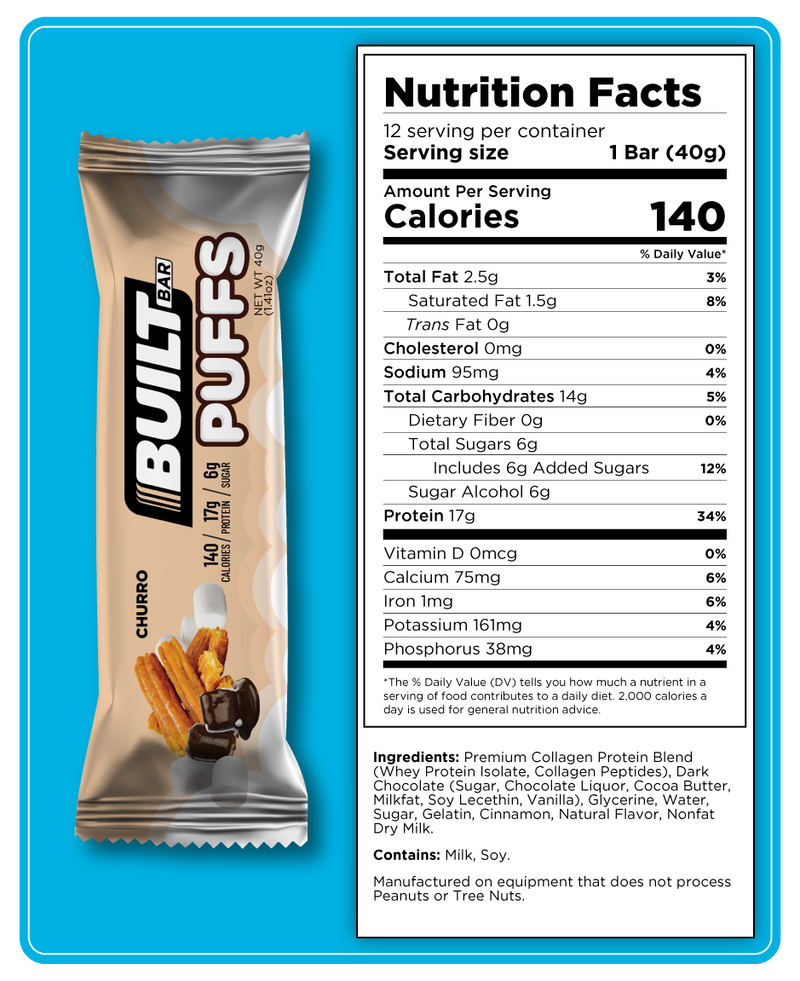 Built Bar Protein Puffs - Churro 