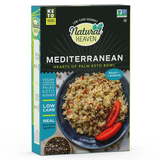 Riced Hearts of Palm Pasta Keto Bowl Ready Meal by Natural Heaven