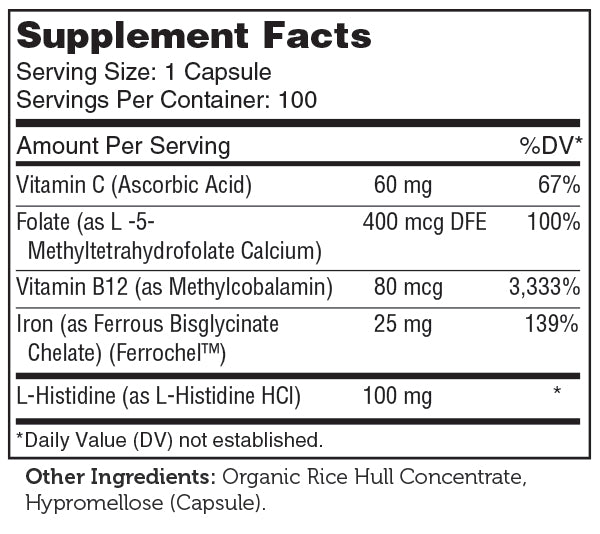 Advanced Iron Complex Capsules by Zahler - Gentle, Kosher and Non-Constipating