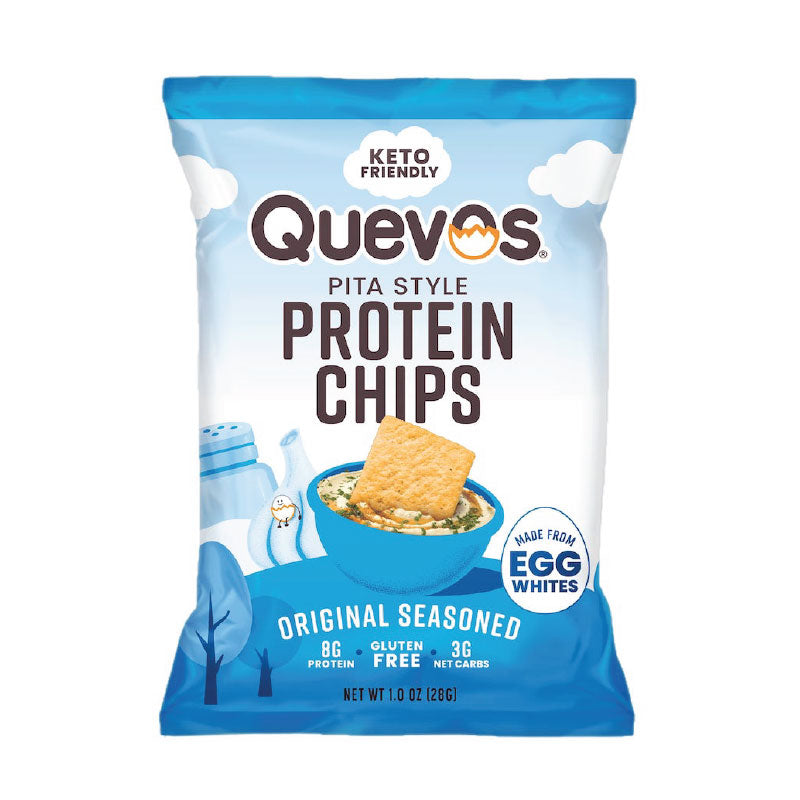 Quevos Keto Friendly Pita Style Protein Chips 1 oz