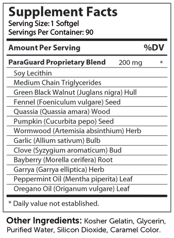 ParaGuard Super-Strength Kosher Softgels by Zahler