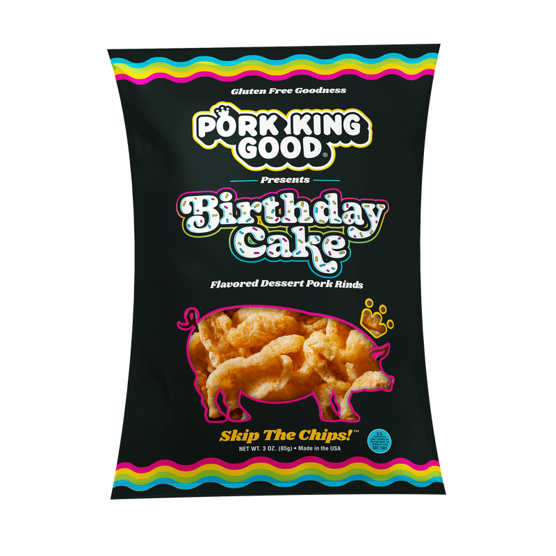 Pork King Good Flavored Dessert Pork Rinds, 3 oz