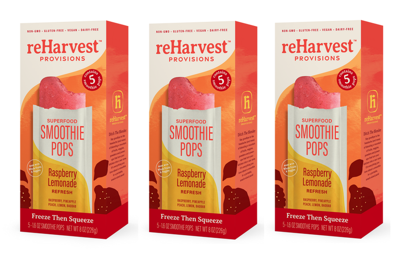 reHarvest Provisions Smoothie Pops - Raspberry Lemonade 