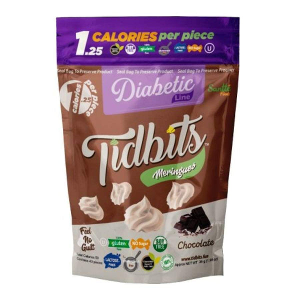 Tidbits "Diabetic-Friendly" Sugar-Free Meringue Cookies by Santte Foods - Chocolate 